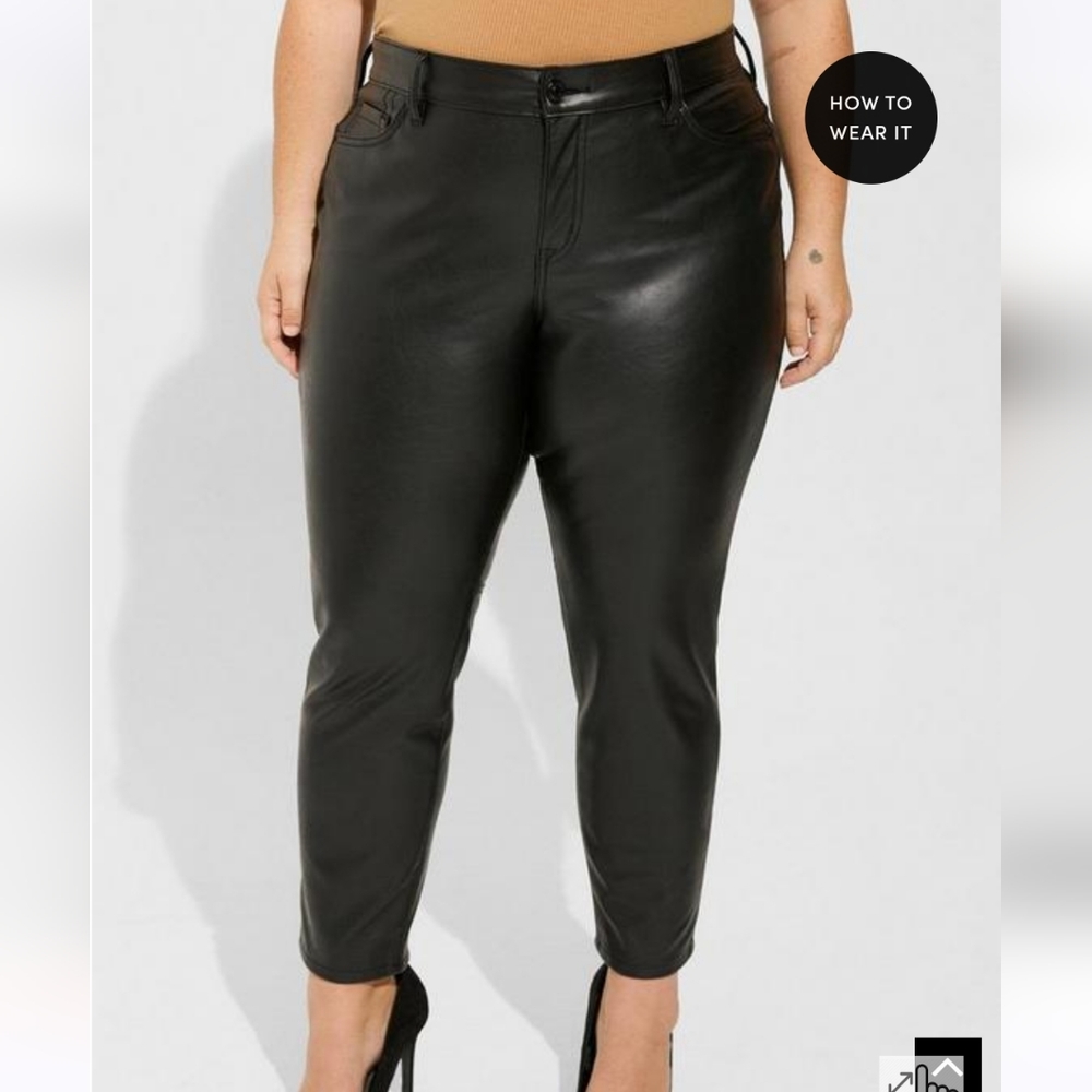 Torrid 26R leather pant